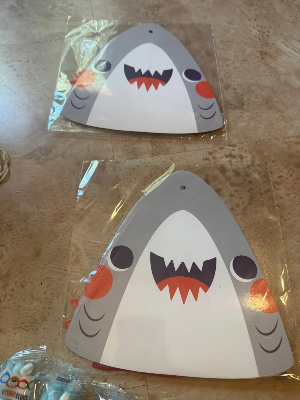 Shark Party Supplies Set - Shark Birthday Decorations and invites